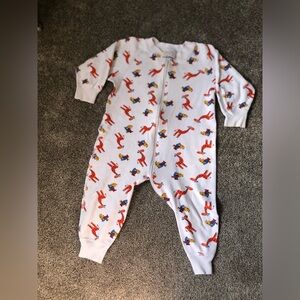 Hanna Andersson Vintage Zipper Cotton One Piece in Animal Print Size 18-24M